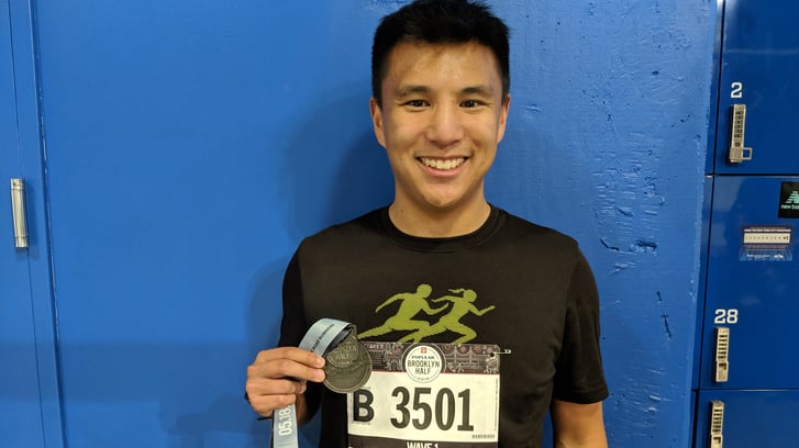 Popular Brooklyn Half finisher Kevin