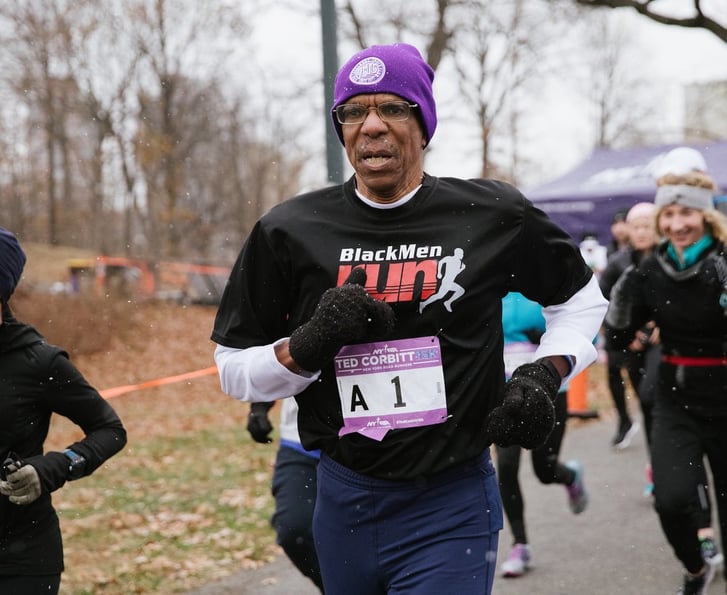 Gary Corbitt competing in the 2017 NYRR Ted Corbitt 15K.
