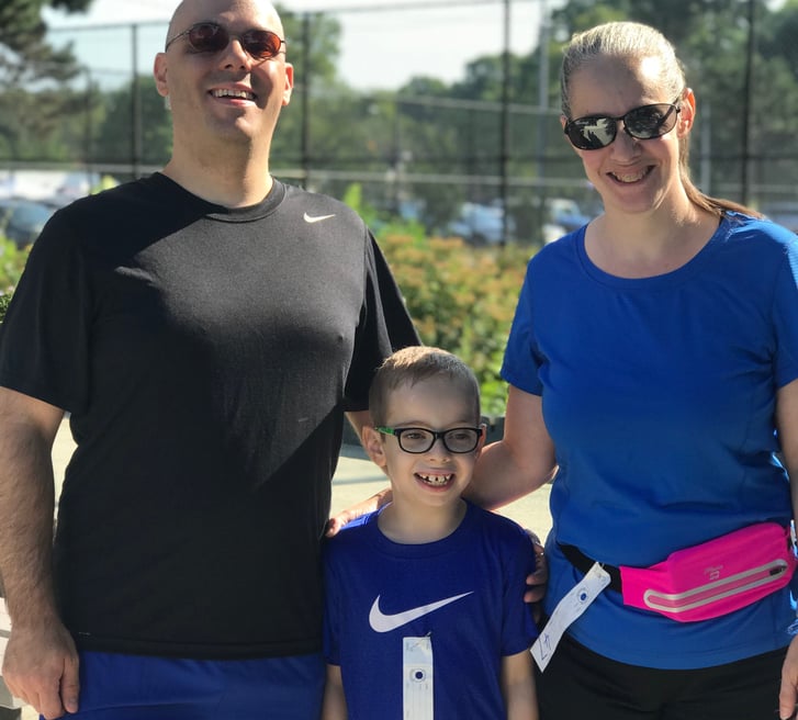 George Caggiano, center, with mom, Stacy, and dad, Steve.