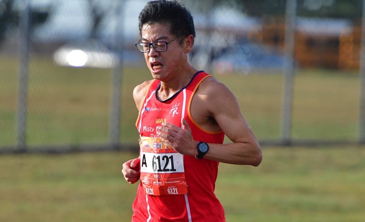 David Yan of Misty Mountain Runners at the 2019 NYRR Staten Island Half