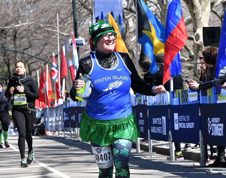 Lynn Decker running in the United Airlines NYC Half
