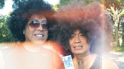 Retro 4M runner Francis Murphy and friend