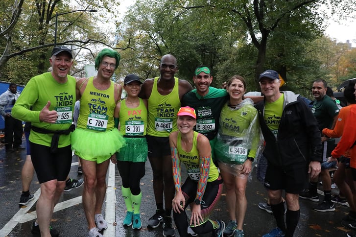 Team for Kids runners at the Poland Spring 5M finish line