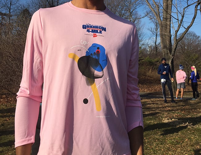 2020 NYRR Gridiron 4M race shirt
