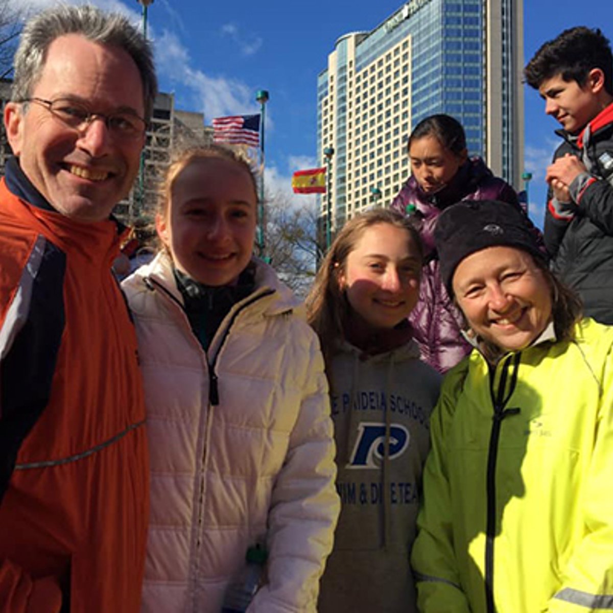 A family in Atlanta before the 2020 US Olympic Marathon Trials