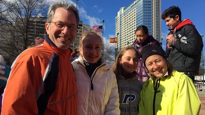A family in Atlanta before the 2020 US Olympic Marathon Trials