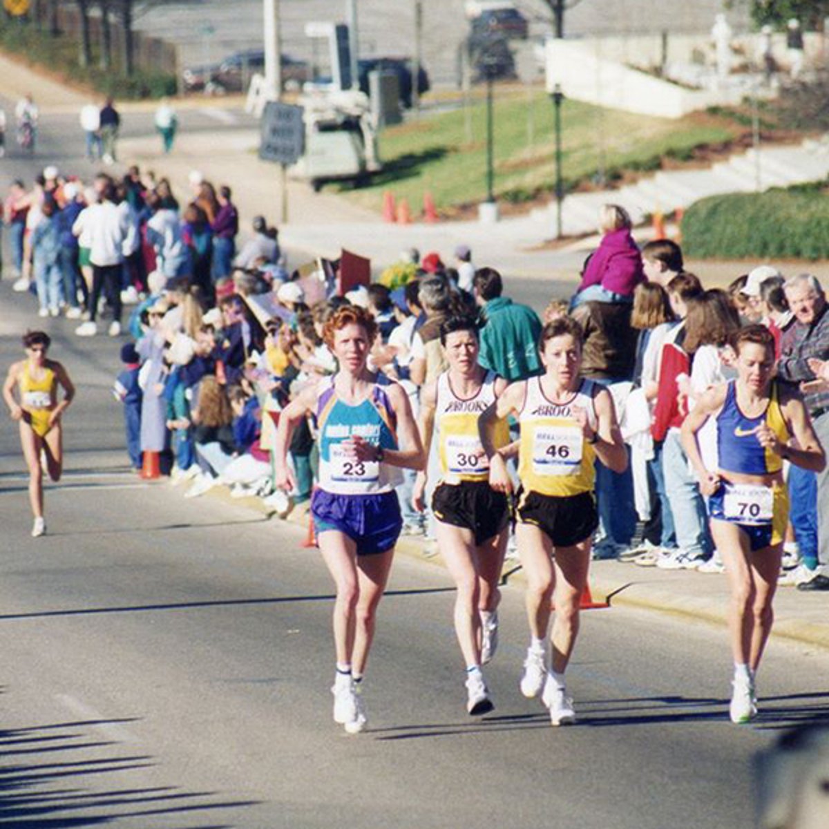 Gordon Bakoulis and other competitors at 1996 US Women's Olympic Marathon Trials