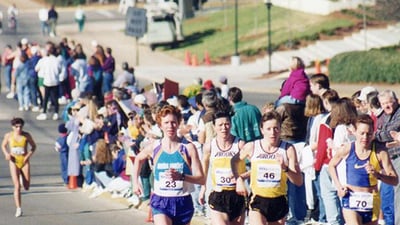 Gordon Bakoulis and other competitors at 1996 US Women's Olympic Marathon Trials