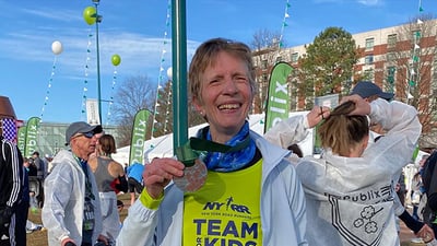 Gordon Bakoulis after the 2020 Publix Atlanta Half Marathon