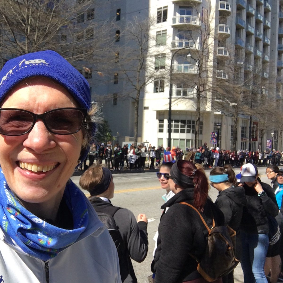 Gordon Bakoulis spectating 2020 US Olympic Marathon Trials