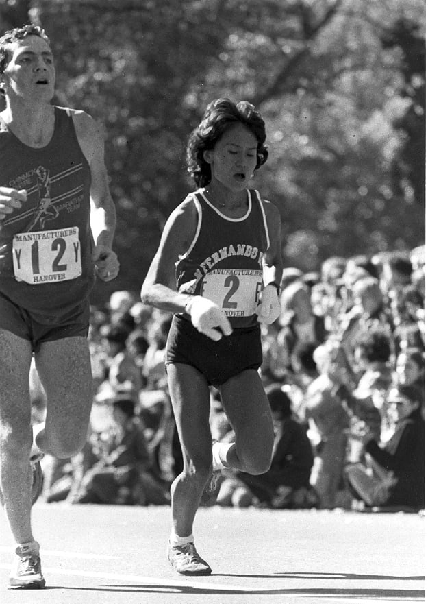 Miki Gorman running in New York City Marathon