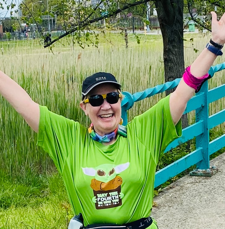 NYRR staff member Ruth Gursky