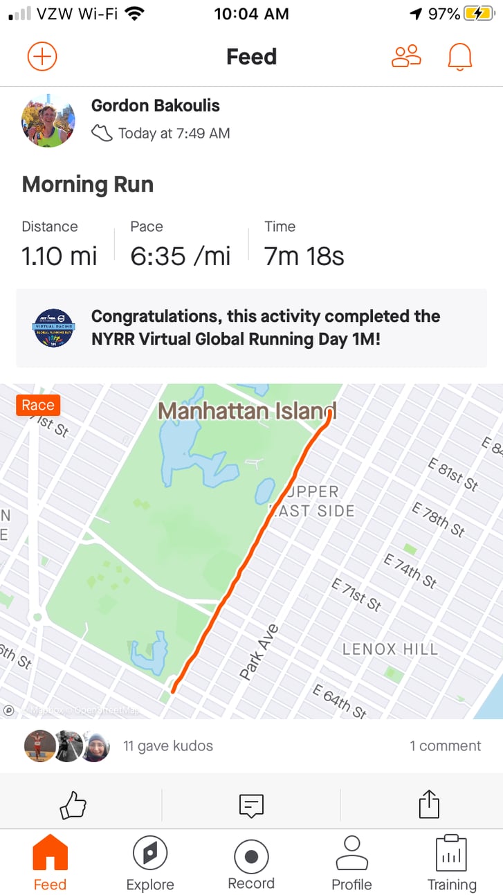 Strava log