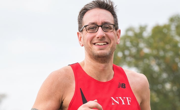 Runner David Ezra of the New York Flyers
