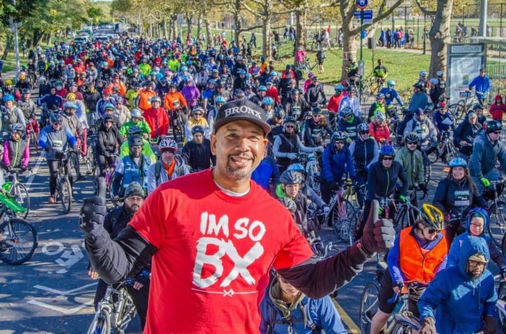 Bronx Borough President Ruben Diaz Jr. at the The Tour de Bronx
