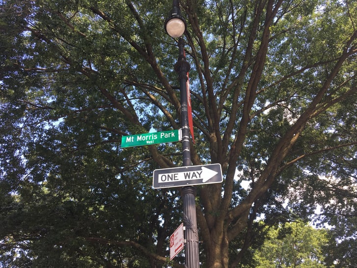 Mount Morris Park street sign