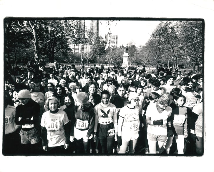 The start line of the Mini Marathon in Central Park during the 1970s
