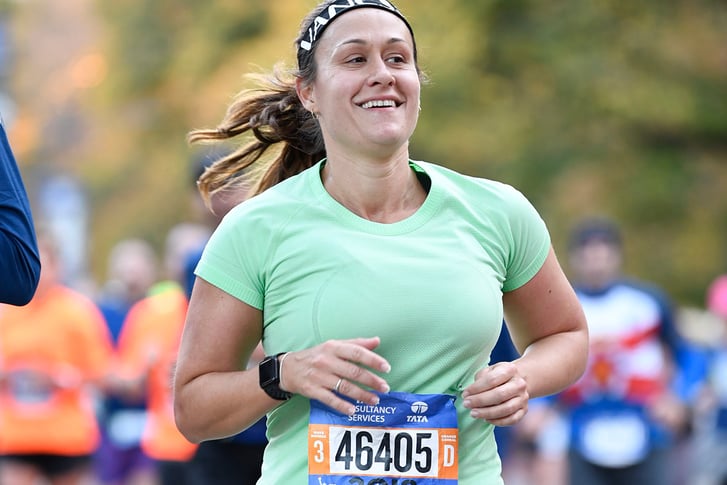 Vanessa DiServio running 2018 TCS New York City Marathon