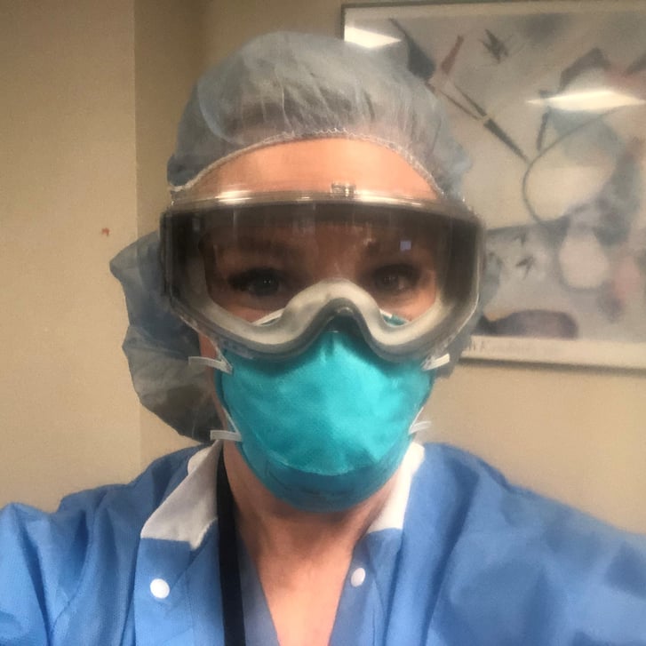 Dr. Karen Sutton head shot in hospital garb