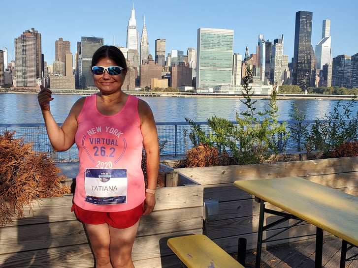 Tatiana Rojas standing with skyline in background