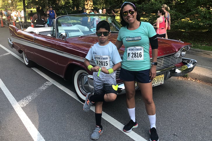 Matthew and Linda Parada after 2019 NYRR Retro Run 4M