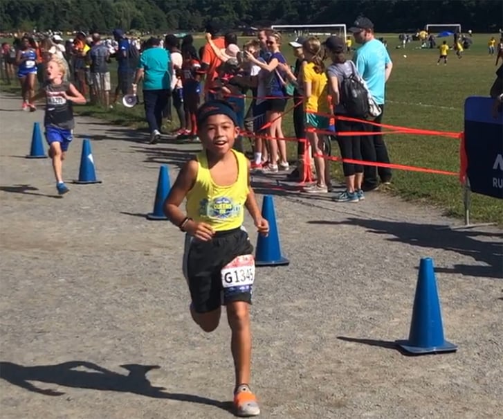 Matthew Parada racing in Van Cortlandt Park