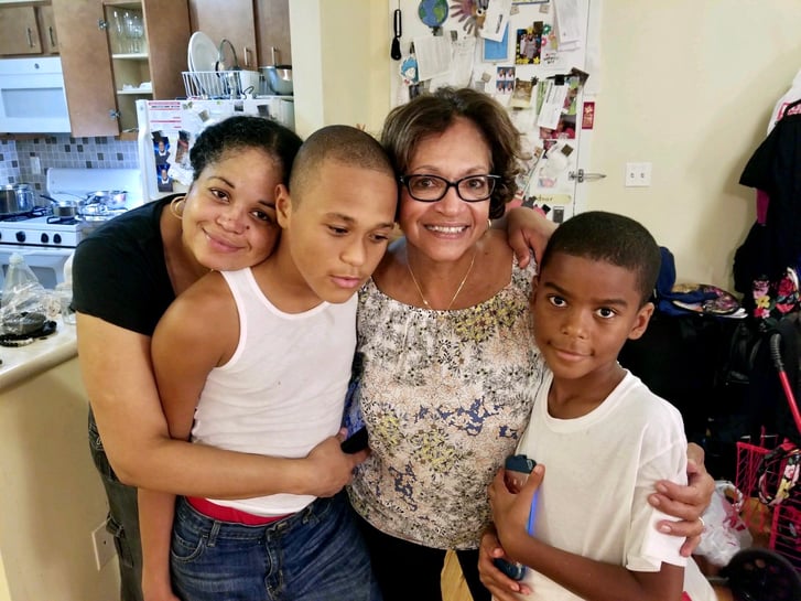 Coach Nereida Munoz and grandchildren