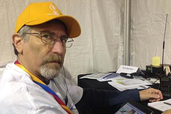 Ham radio operator volunteer Harvey Klein