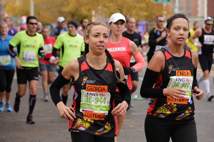 2 Indigenous Marathon Project runners in 2013 New York City Marathon