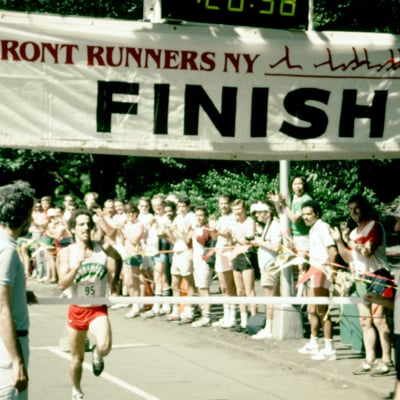 Pride Run finish line 1983