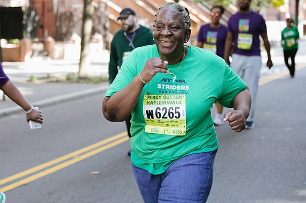 Susan Rowels in 2017 Harlem Percy Sutton walk