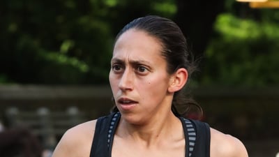 Des Linden races the Mini 10K after winning the Boston Marathon