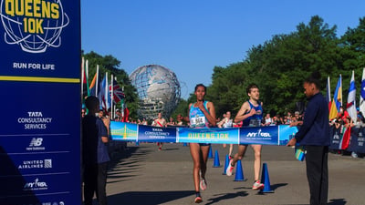 Birtukan Fente Alemu of Ethiopia was the first female finisher with the time of 33:23