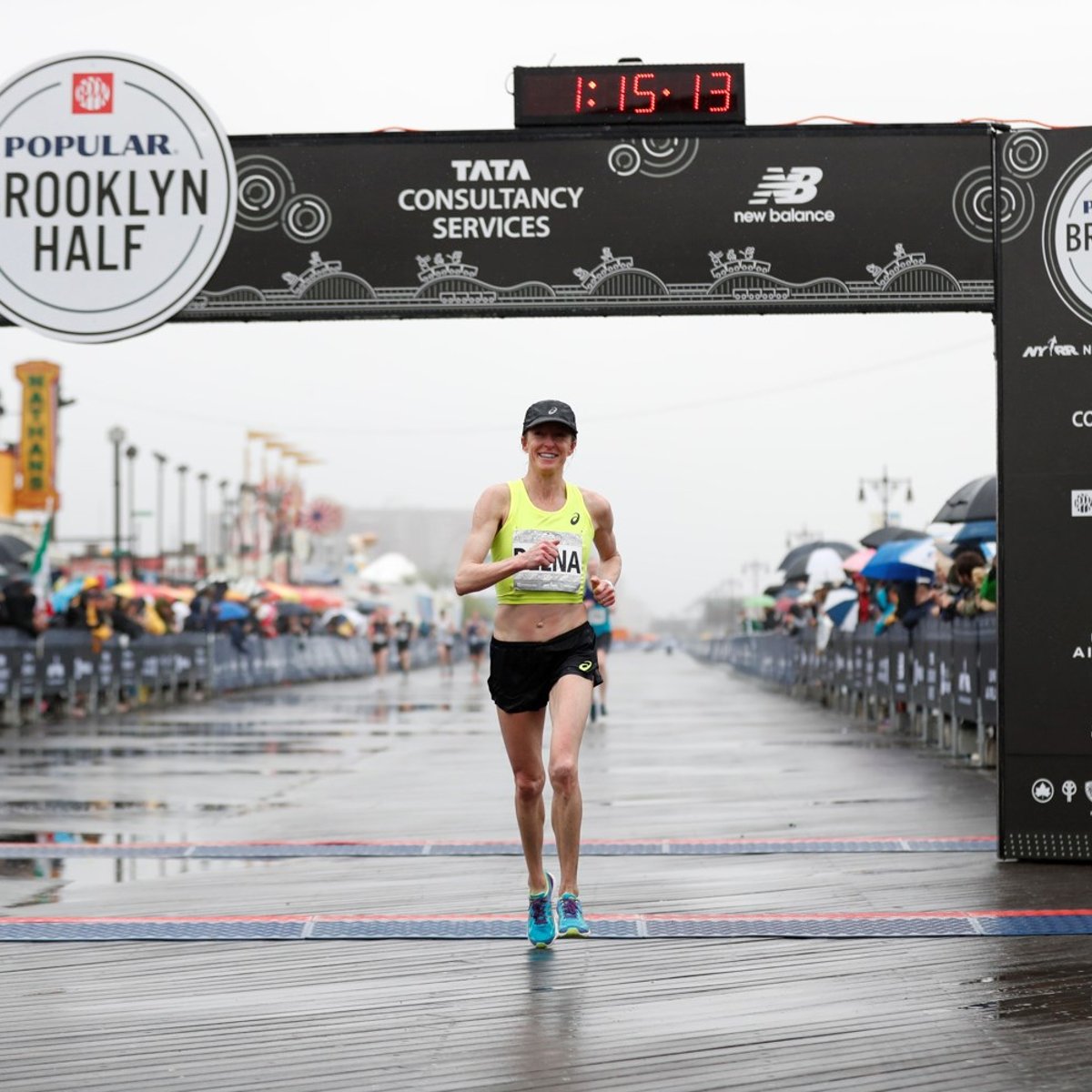 Olympian Deena Kastor was second at the 2018 Popular Brooklyn Half, her 19th race with NYRR