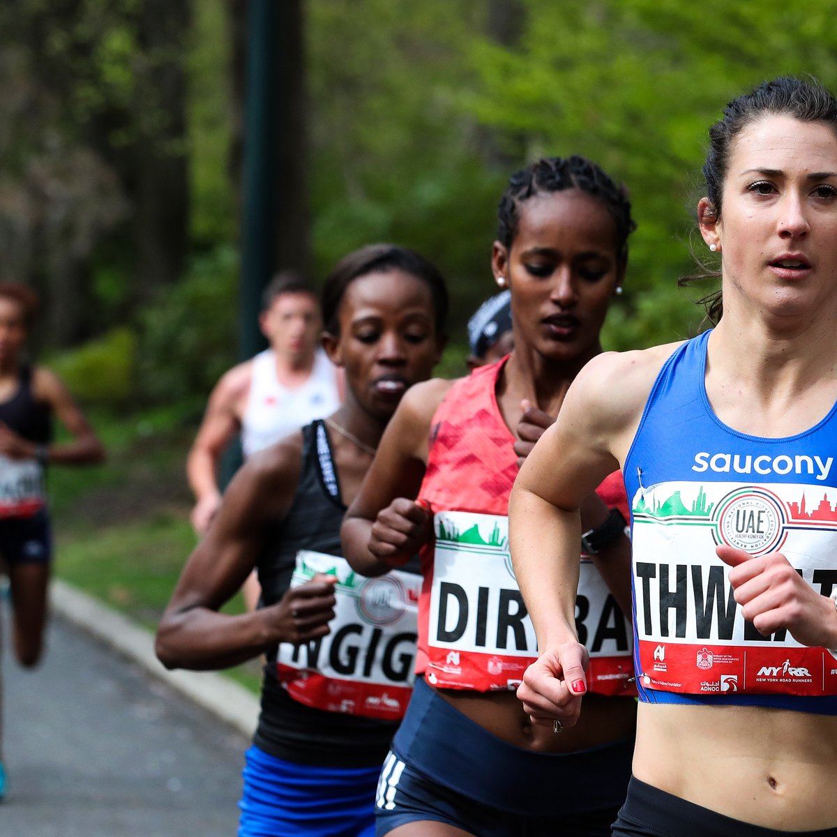 Laura Thweatt, 29, was the top American women’s finisher of the day placing fourth in 32:22.