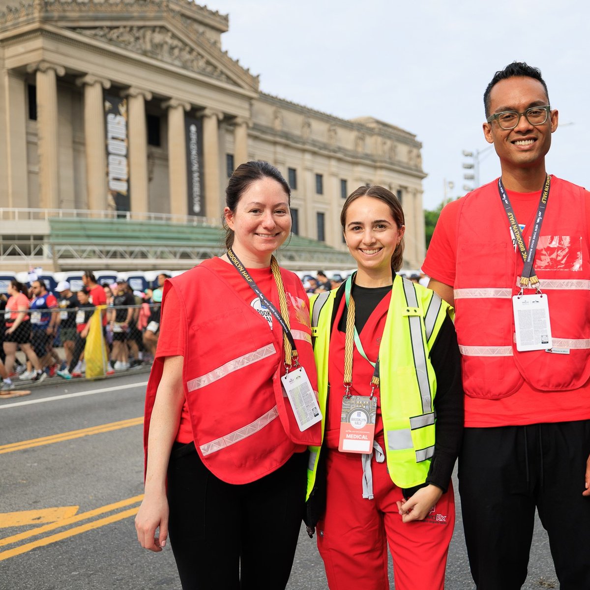 Medical volunteers at the RBC Brooklyn Half