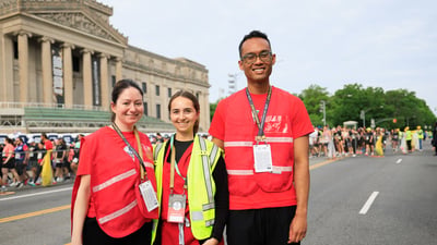 Medical volunteers at the RBC Brooklyn Half