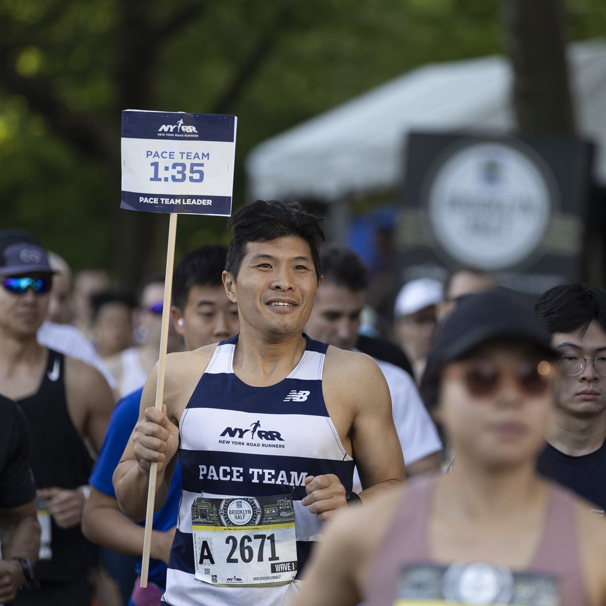 A pacer at the RBC Brooklyn Half