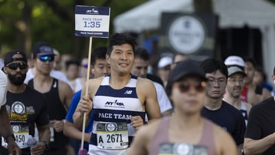 A pacer at the RBC Brooklyn Half