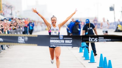 Nearly 28,500 finishers crossing the 2025 RBC Brooklyn Half
