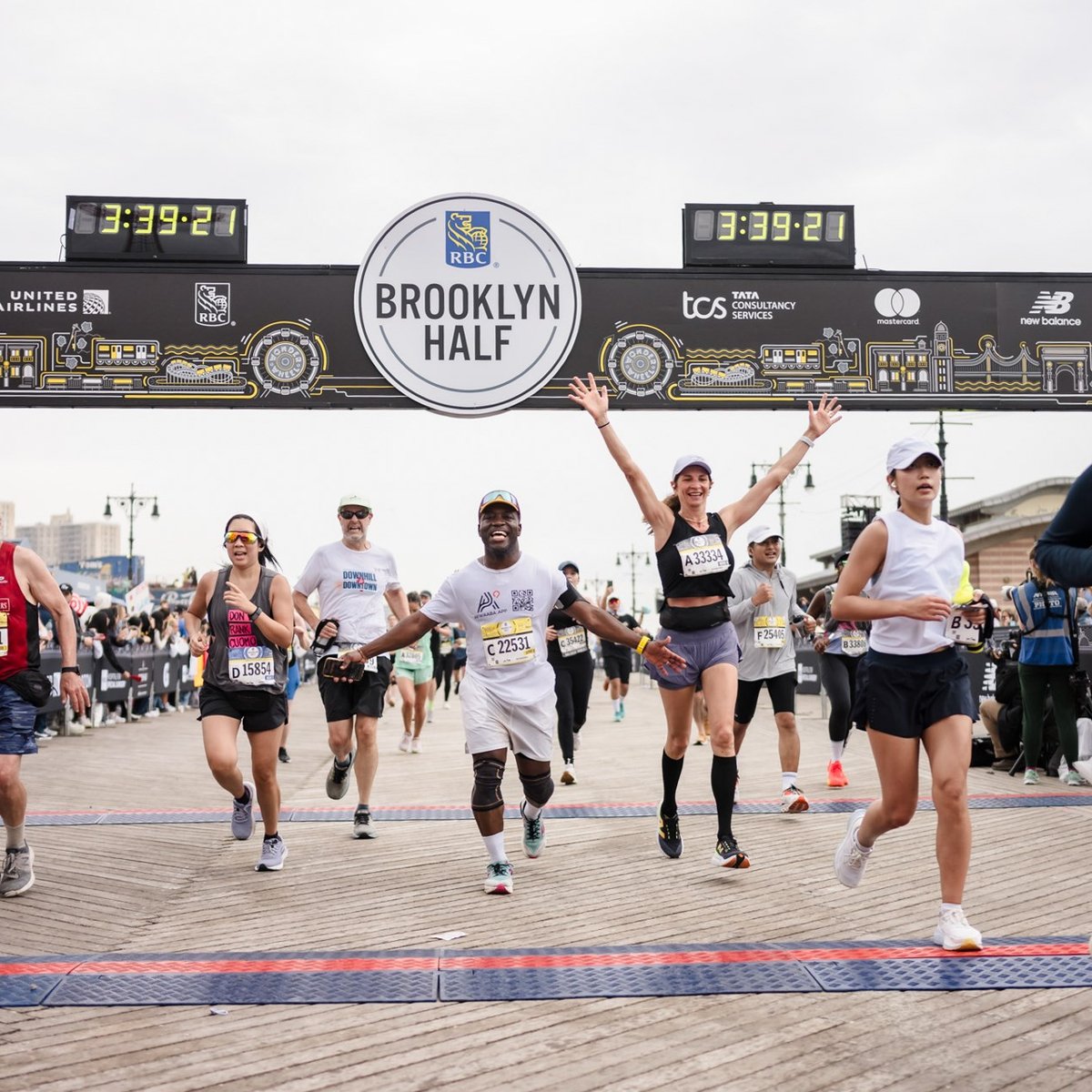 Nearly 28,500 finishers crossing the 2025 RBC Brooklyn Half