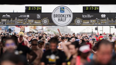Nearly 28,500 finishers crossing the 2025 RBC Brooklyn Half
