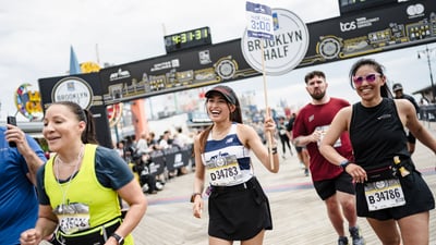 Nearly 28,500 finishers crossing the 2025 RBC Brooklyn Half