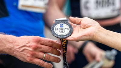 Nearly 28,500 finishers crossing the 2025 RBC Brooklyn Half