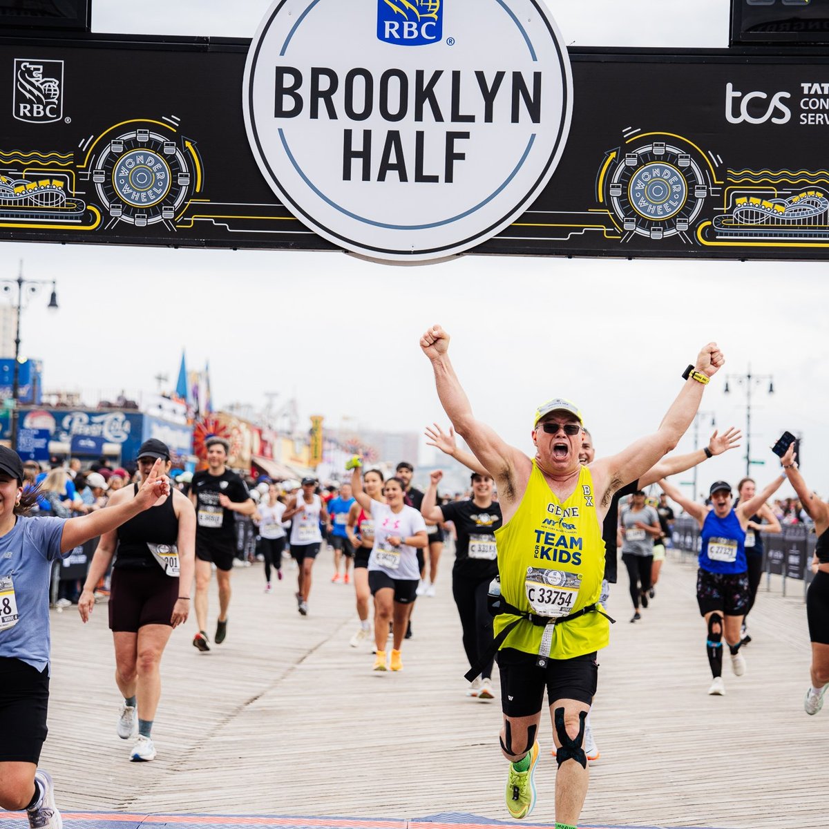 Nearly 28,500 finishers crossing the 2025 RBC Brooklyn Half