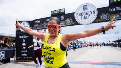 Nearly 28,500 finishers crossing the 2025 RBC Brooklyn Half