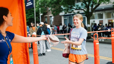 Young Rising runners at the 2025 Boardwalk Kids Run at the RBC Brooklyn Half