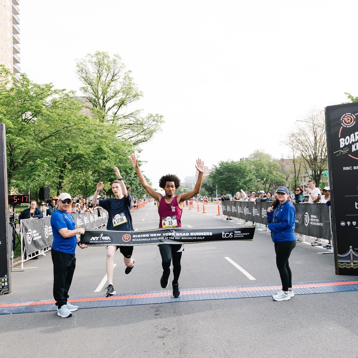 Young Rising runners at the 2025 Boardwalk Kids Run at the RBC Brooklyn Half