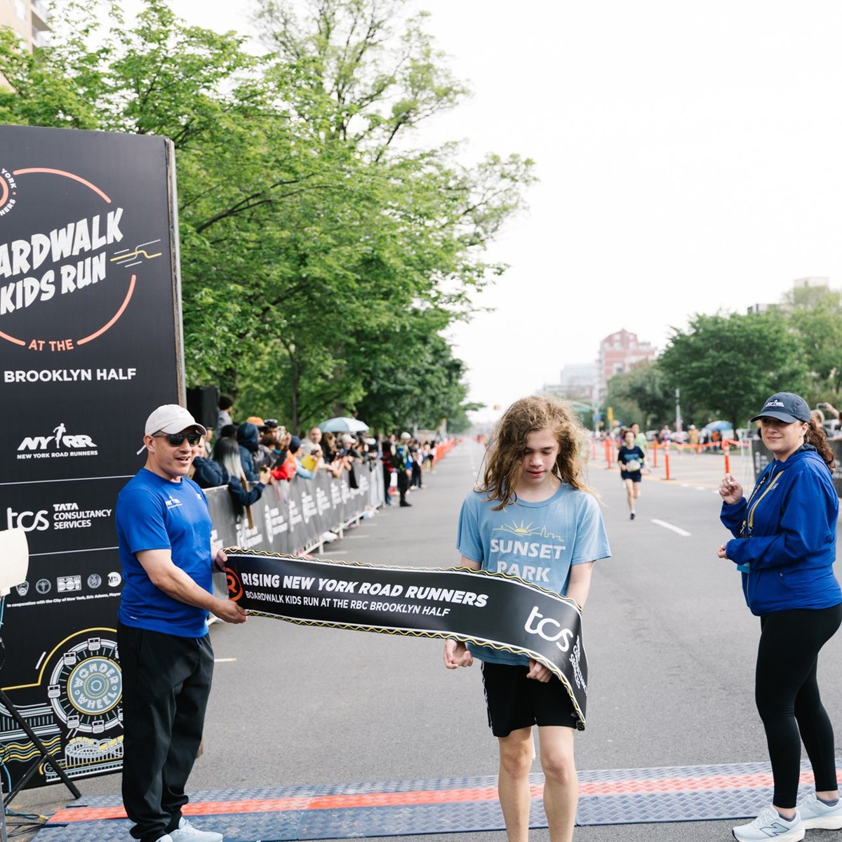 Young Rising runners at the 2025 Boardwalk Kids Run at the RBC Brooklyn Half
