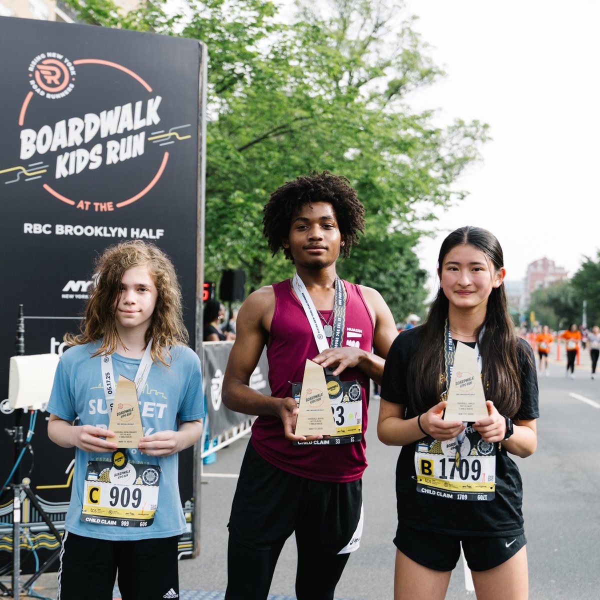 Young Rising runners at the 2025 Boardwalk Kids Run at the RBC Brooklyn Half